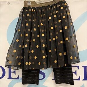 Dorissa Girls dress skirt with attached leggings